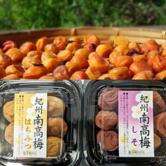 売り上げNO1❗❗紀州南高梅　【はちみつ・しそ1個づつ】計2個セット　140g×2合計２８０㌘　本場の美味しい梅干しお試し下さい😊