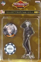 【中古】アクリルスタンド・アクリルパネル 八乙女楽 TRIGGER アクリルスタンド＆缶バッジセット 「一番くじ アイドリッシュセブン ～12Dealer Show!～」 E賞