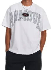 アンダーアーマー UNDER ARMOUR UAオーバーサイズ サミット ヘビーウェイト ショートスリーブTシャツ 1379558 メンズ トレーニング 半袖シャツ ホワイト Sサイズ