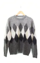 ユニフォームエクスペリメント uniform experiment 2020AW Argyle Mohair Crewneck Knit アーガイル モヘア ニット セーター  UE-202072 3 セーター ワンポイント グレー 103MT-17のサムネイル