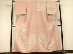 未着用 総刺繍 訪問着 身丈163 刺繍 松竹梅 花籠 菊花 着物 061b 