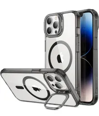 ★【レンズスタンド内蔵】ESR iPhone14promax ケース MagSafe 対応 3WAY置き 角度調整可能 いphone14pro max ケース 米軍MIL規格 耐衝撃 傷防止  スマホケース Classicシリーズ（クリア_ブラック）