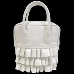 comme des garcons girl ギャルソンガール フリルバッグ 白 コムデギャルソンガール フリルダッフルバッグ（白