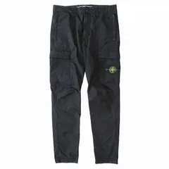 ストーンアイランド STONE ISLAND "SUPIMA COTTON TWILL STRETCH-TC" レギュラー テーパード カーゴ パンツ コンパスバッジ ロゴ ストレッチ K1S153100304S0010 W31 黒 ブラック メンズのサムネイル
