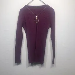 送料無料 GORGE ニット ハーフジップ カーディガン トップス パープル F