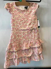 ZUnie  8  女児ワンピース　アイボリーフローラル