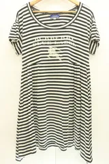 【中古】 BURBERRY BLUE LABEL レディースワンピース 38 ワンピース BURBERRY BLUE LABEL 38 黒 ブラック 紺 ネイビー プリント ボーダー