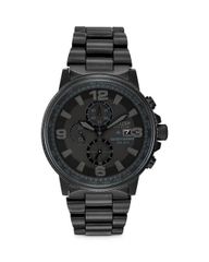【送料無料】 シチズン レディース 腕時計 アクセサリー Eco-Drive Blackout Nighthawk Chronograph 42mm Black