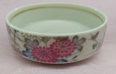 豆皿５枚（直径8cm）　Shibata CHINA　和食器　平安シリーズ　小皿　草花柄 野菊柄　柴田陶器　香の物、薬味、醤油入れに