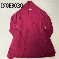 【送料無料】INGEBORG/インゲボルグ　カーディガン 長袖　レッド　レディース