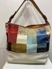 COACH コーチ パッチワーク アクセサリーポーチ ワンショルダーハンドバック coach コーチ ワンショルダーバッグ シグネチャー 総柄 パッチ
