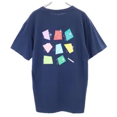 エクストララージ クルーネック バックプリント 半袖 Tシャツ M ネイビー XLARGE メンズ 【中古】  【230422】 メール便可