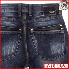 DIESEL ディーゼル デニムパンツ W27 インディゴ ボタンフライ ジーンズ 古着 メンズ デニム_ウエスト72cm以下一覧←SEULB屋着古← NR4447