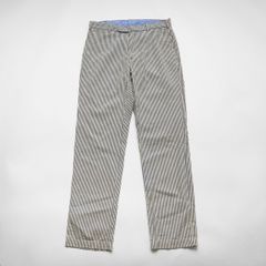 POLO　RALPH LAUREN ポロ ラルフローレン スラックス パンツ ストライプ 32×34 古着【UR-0217】