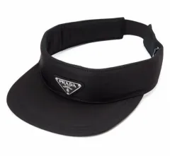 Prada(プラダ) ブラック サンバイザー ゴルフ帽子 - メルカリ