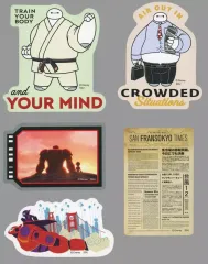 【中古】シール・ステッカー TYPE-F ダイカットステッカーセット(5枚組) 「Happyくじ ベイマックス vol.2.0」 I賞