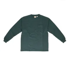 ☆ 55.D.GREEN ☆ Mサイズ ☆ Goodwear 袖リブ ポケット付き BIG Tシャツ メンズ 長袖tシャツ BIGTシャツ 男性 ロングスリープ ポケット付 袖リブ 長袖Tシャツ 長そで 無地 シンプル ビッグシルエット ビッグＴシャツ