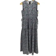 シップスエニィ SHIPS any 23SS ミニ サッカー サイド リボン ティアード ワンピース レディース FREE 