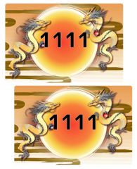 開運！数字の魔力　 ハッピーナンバー 絶大な健康運を呼び寄せる 心と身体を整える 美容効果 数字の力が貴方を助ける！１１１１ ラッキーナンバー クレカサイズpvcカード ２枚セット １つは財布の中に、もう１つは枕の下に 竜神パワーとエンジェルナンバーの力を実感