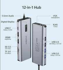 CHOETECH　12-in-1　USB　Type-C　マルチハブ　HUB-M26