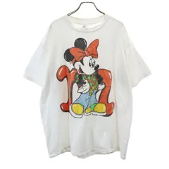 DELTA デルタ 90s USA製 オールド 半袖 Tシャツ XL 白 シングルステッチ ミニーマウス メンズ 古着