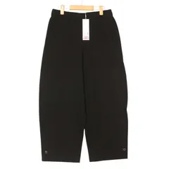 【新品 未使用】 UNIQLO ユニクロ 通年 ジャージー★ カーブ ガウチョ パンツ Sz.L レディース 黒