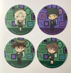 【まとめ売り】 名探偵コナン ベルモット 工藤新一 シェリー （灰原哀） 赤井秀一 コナンカフェ2023 コースター 4枚セット
