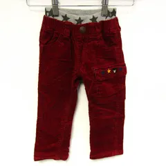 ミキハウス パンツ ボトムス ストレッチ コーデュロイ ダブルビー ベビー 男の子用 90サイズ 赤×グレー MIKIHOUSE 【中古】