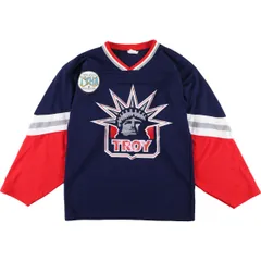 古着 Athletic Knit NHL NEW YORK RANGERS ニューヨークレンジャーズ ゲームシャツ ホッケーシャツ カナダ製 メンズM/eaa338259