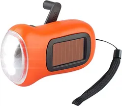 COOLEAD 手回し充電ライト LED 懐中電灯 ソーラー充電 小型 ハンディライト