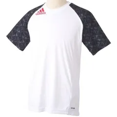 アディダス(adidas) サッカー・フットサル シャツ メンズ AJ264 ホワイト/ブラック/ビビッドベリーS14/ゼスト Lサイズ