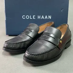 10f4 《美品》定価￥35.200 COLE HAAN コールハーン LUX PINCH PENNY ラックス ピンチ ペニーローファー W28842 5B ブラック レザー 革靴 シューズ 箱付き