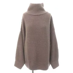 フリークスストア FREAKS STORE 美品 ワッフルニット セーター タートルネック 長袖 プルオーバー F 茶 ブラウン /JS ■OS