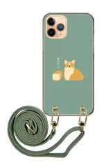 Galaxy S21 5G SC-51B SCG09 ギャラクシーS21 スマホケース スマホショルダー コーギー 犬 食パン かわいい レザーベルト ストラップ 調節可能 130cm  カラー07