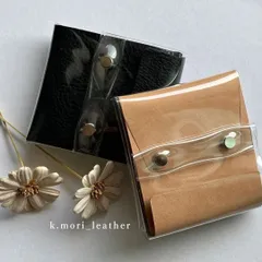 PVCコンパクトウォレット | PVCクリア素材×イタリアンレザー　ミニウォレット