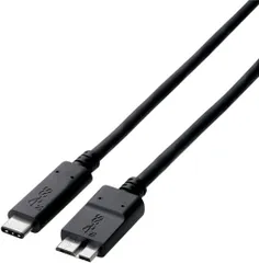 347 エレコム USBケーブル Type C (USB C to Micro B) 1.0m USB3.1認証品 3A出力 最大10Gbps ブラック USB3-CMB10NBK