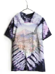 90s USA製 大きいサイズ XL ■ 両面 アニマル プリント タイダイ 半