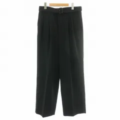 ザ リラクス THE RERACS ベルテッドタックスラックス BELTED TUCK SLACKS パンツ ジップフライ ベルト ウール 46 S 黒 ブラック 24FW-REPT-221-J /NW41のサムネイル