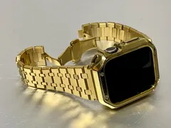 ミラーステンレス＆ゴールド　TPU   アップルウォッチ ラバーベルト Apple Watch ケース　カバー  38 40 41 42 44 45 46 49mm Apple Watch バンド  全SE Ultra