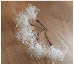 かすみ草 髪飾り 成人式 七五三 前撮り フォト お呼ばれ 袴 卒業式