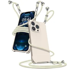 iPhone12 Pro ケース ショルダー シリコン iphone 12 Pro スマホケース アイフォン12Pro カバー 耐衝撃 肩掛け 斜めかけ 縄掛けケース 紐付き 斜めがけ 織りストラップ付き 長さ調整可能 取り外し可能 傷付き防止 マット質感 1