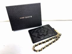 s24t-0278y【中古】MARY QUANT　マリークワント　マリクワ　スクエアキルト　シングル　パスケース　レディース