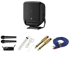 【AKGワイヤレスマイク２本セット】YAMAHA(ヤマハ) / STAGEPAS 100_WMS40 PRO MINI2 VOCAL SET DUAL_OA-MHF001Op6_set