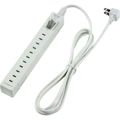 ELPA どこでも差せる電源タップ AC5個口 コード長1. 5m 集中スイッチ WL-SW5015B(W) （1点）