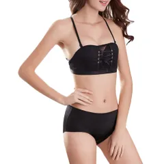 [M*R collection] 下着 レディース ブラジャー ショーツ 上下セット コルセットレースブラ ブラック 75AB [ブラック] [AB75]