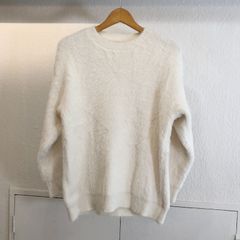 シャギーニット ホワイト 白
