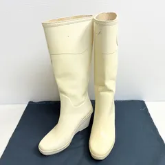 ◆ HUNTER ハンター ブーツ ロング レインブーツ 長靴 ウェッジソール 現状品 中古品 ホワイト サイズ24㎝ レディース 1.91kg