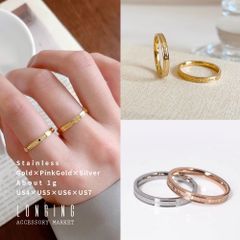 リング 指輪 ステンレス レディース ゴールド 18Kコーティング 金属アレルギー対応 Stainless ステンレス製リング