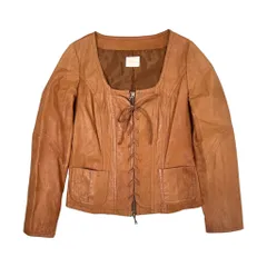 【極美品】CARA フジコウ　ラムレザーコート　ライナー付　ベルト　ベージュ 極美品】CARA フジコウ ラムレザーコート ライナー付 ベルト