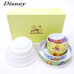 【未使用】Disney ディズニー クマのプーさん レンジパック 5点セット 箱有 三郷陶器 Sango Toki 長期保管品